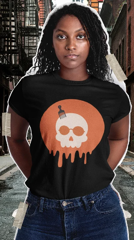 AfroFuturisticFrightNightFunkstication Women's T-Shirt - Skull 4-- Chenille Blend Fleece Blend Nylon Blend AfroFuturisticFrightNightFunkstication Women's T-Shirt - Skull 4-- Chenille Blend Fleece Blend Nylon Blend