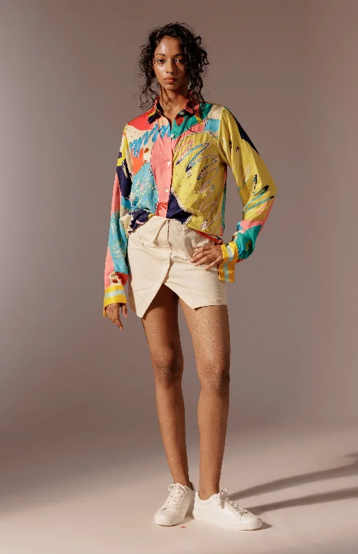 Juno Embroidered Shirt Set-- Elasticated Padded Insulated