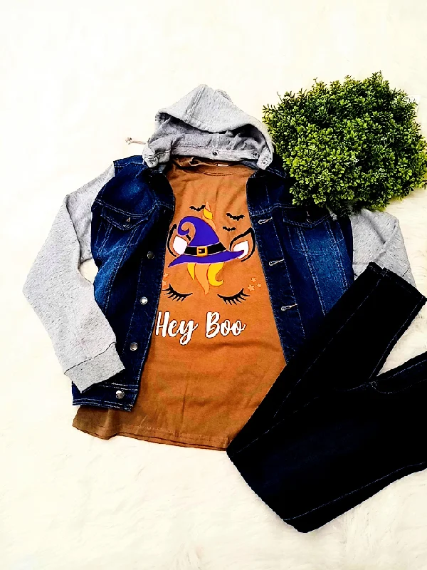 Hey Boo Women's T-shirts-- Machine Wash Dry Clean Hand Wash