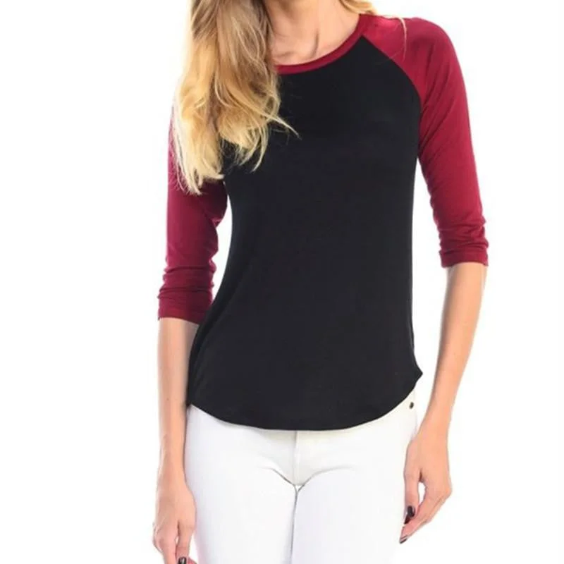 T shirts Raglan Shirts Vintage Tee Three-quarters Sleeve O neck Tee T shirt Patchwork-- Notch Collar Peter Pan Collar Cowl Neck T shirts Raglan Shirts Vintage Tee Three-quarters Sleeve O neck Tee T shirt Patchwork-- Notch Collar Peter Pan Collar Cowl Neck