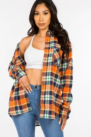 Women's Flannel Shirts Karen-- Casual Formal Business