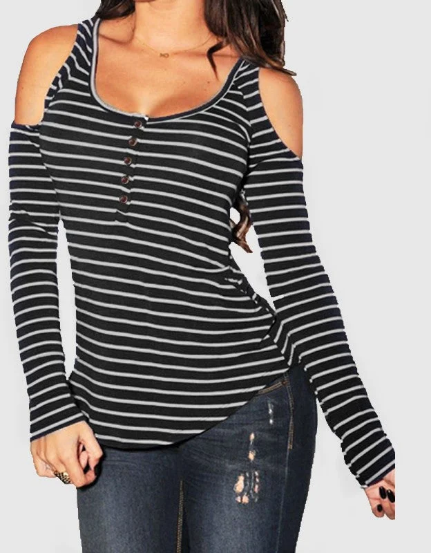 Off Shoulder T Shirt Women Long Sleeve Tops Casual Fashion Slim Plus Size Striped Shirt-- Chenille Fabric Brocade Fabric Lace Fabric Off Shoulder T Shirt Women Long Sleeve Tops Casual Fashion Slim Plus Size Striped Shirt-- Chenille Fabric Brocade Fabric Lace Fabric