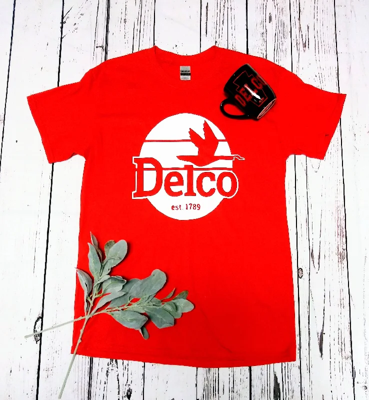 Delco T-shirt For Men / Women-- Solid Color Striped Floral