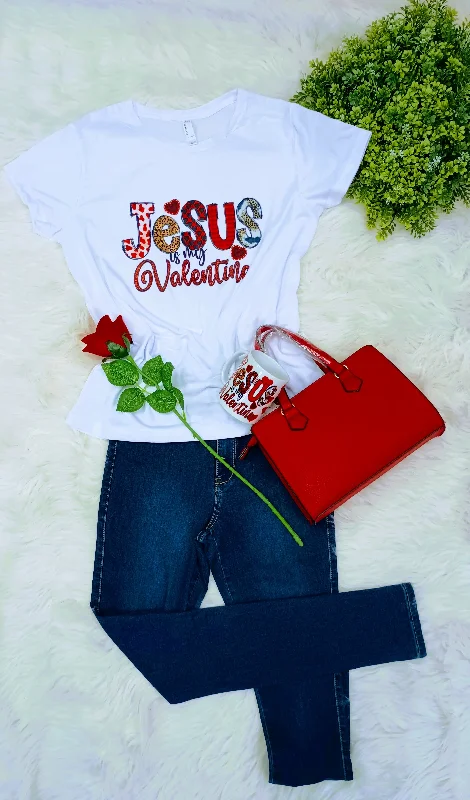Happy Valentine's Day T-shirt-- Fleece Nylon Spandex