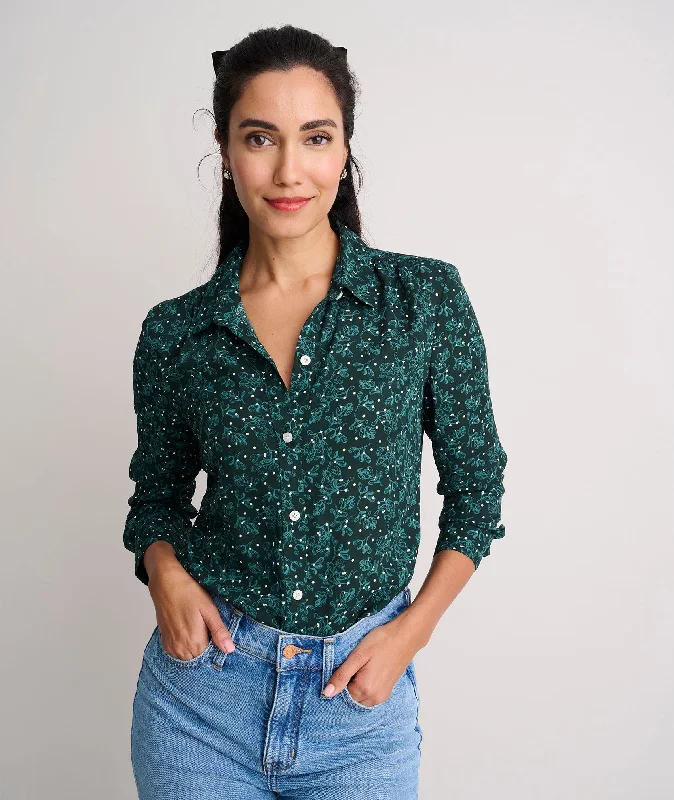 Holly Print Natalie Shirt-- Modern Contemporary Chic