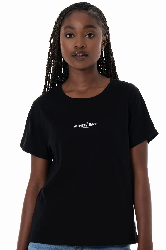 Statement T-Shirt _ 154365 _ Black-- Cashmere Blend Cotton Blend Poly Blend