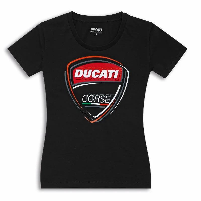 Ducati Women's Sketch DC 2.0 T-shirt-- Welt Pockets Slit Pockets