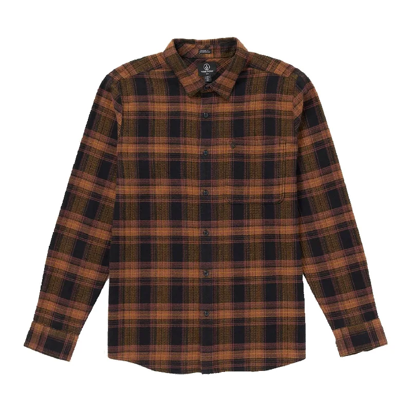 Baystone Flannel Long Sleeve Shirt-- Iron Safe Non-Iron Wrinkle Free