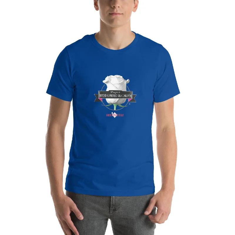 Project Defend & Protect Our Children - Unisex T-Shirt-- Striped Floral Plaid