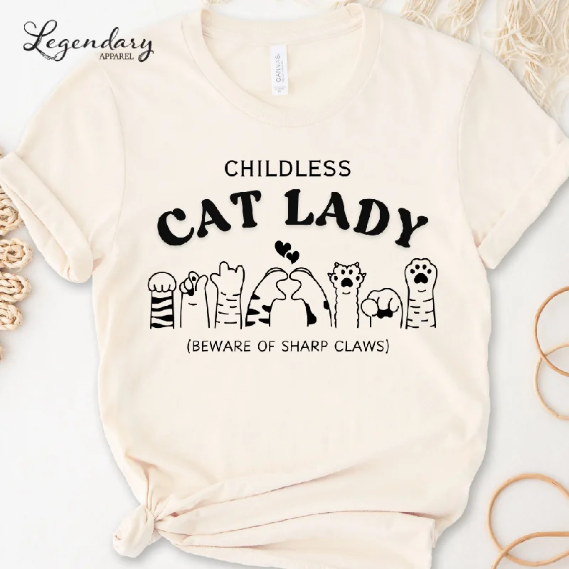 Childless Cat Lady T-Shirt-- Rayon Velvet Corduroy