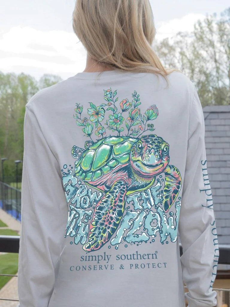 Simply Southern Grow Sea Turtle Tracker Long Sleeve Shirt-- Faux Fur Fabric Real Fur Fabric Shearling Fabric Simply Southern Grow Sea Turtle Tracker Long Sleeve Shirt-- Faux Fur Fabric Real Fur Fabric Shearling Fabric