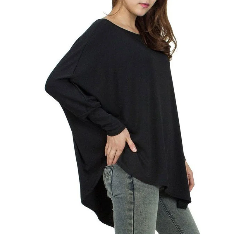 Oversize loose t-shirts for women tops irregular solid big size long female t-shirt women's clothing ladies shirt-- Fleece Fabric Down Fabric Feather Fabric Oversize loose t-shirts for women tops irregular solid big size long female t-shirt women's clothing ladies shirt-- Fleece Fabric Down Fabric Feather Fabric