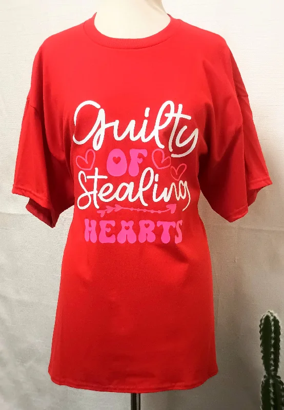 Guilty of Stealing Heats Valentine's Day Shirt-- Elasticated Padded Insulated