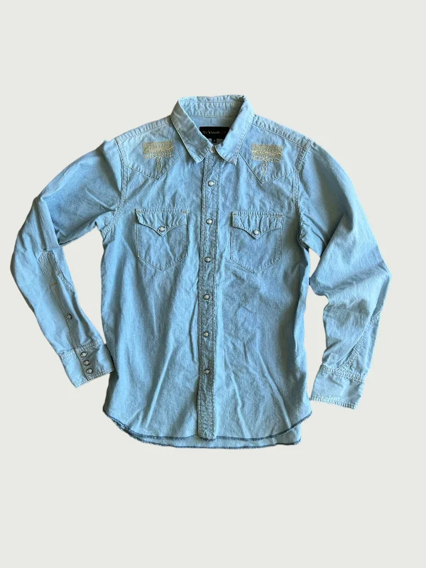 VINTAGE WESTERN SHIRT-- Fleece Nylon Spandex
