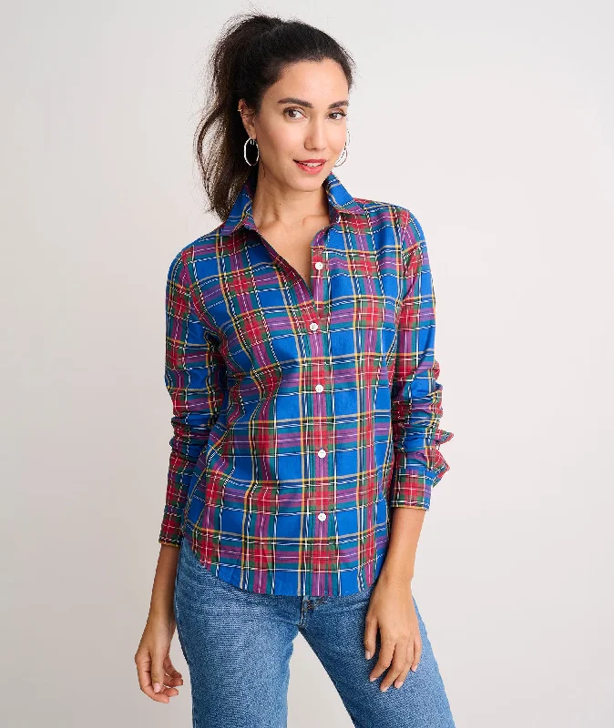 Cotton Plaid Sadie Shirt - FINAL SALE-- Seamless Knitted Crochet