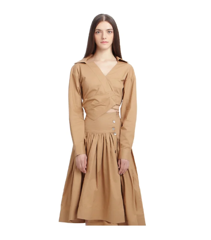 Cropped Strap Shirt-- Cozy Warm Stylish