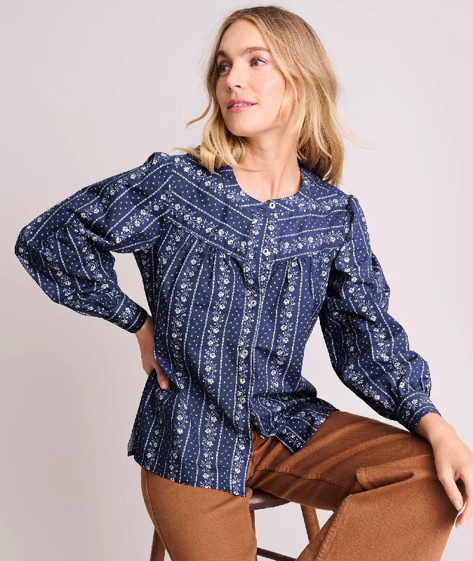 Stretch Cotton Bandana Print Cerie Shirt-- Handmade Hand-knitted Hand-woven