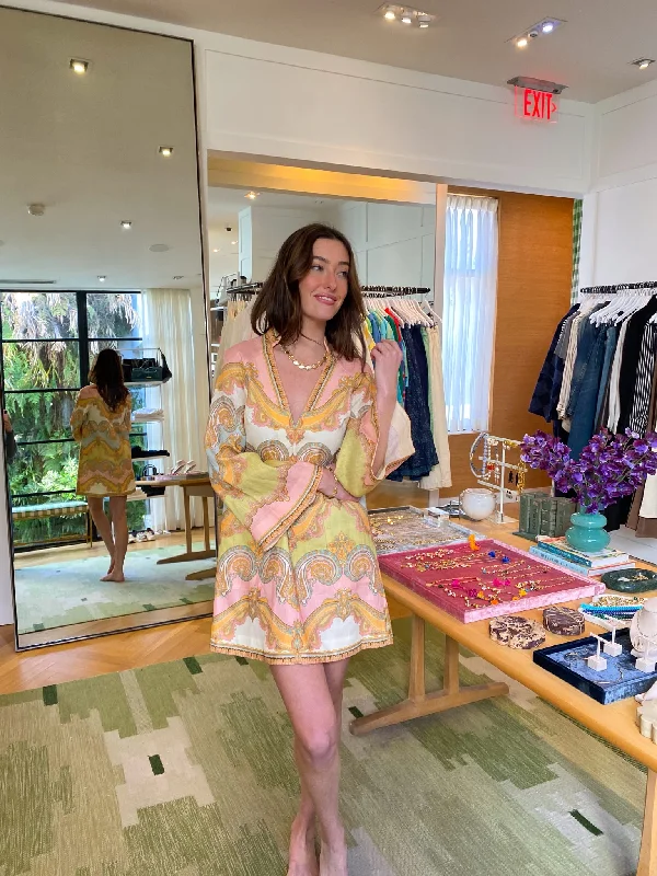 ZIMMERMANN | MAXINE TUNIC MINI DRESS Trendy Crossover Mini Dress