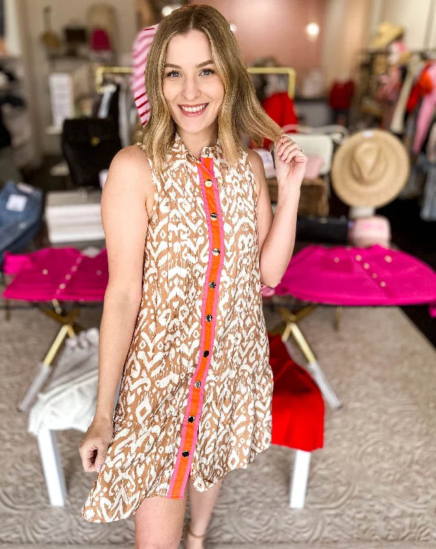 THML - Adventure Awaits Mini Dress Fashionable Denim Mini Dress