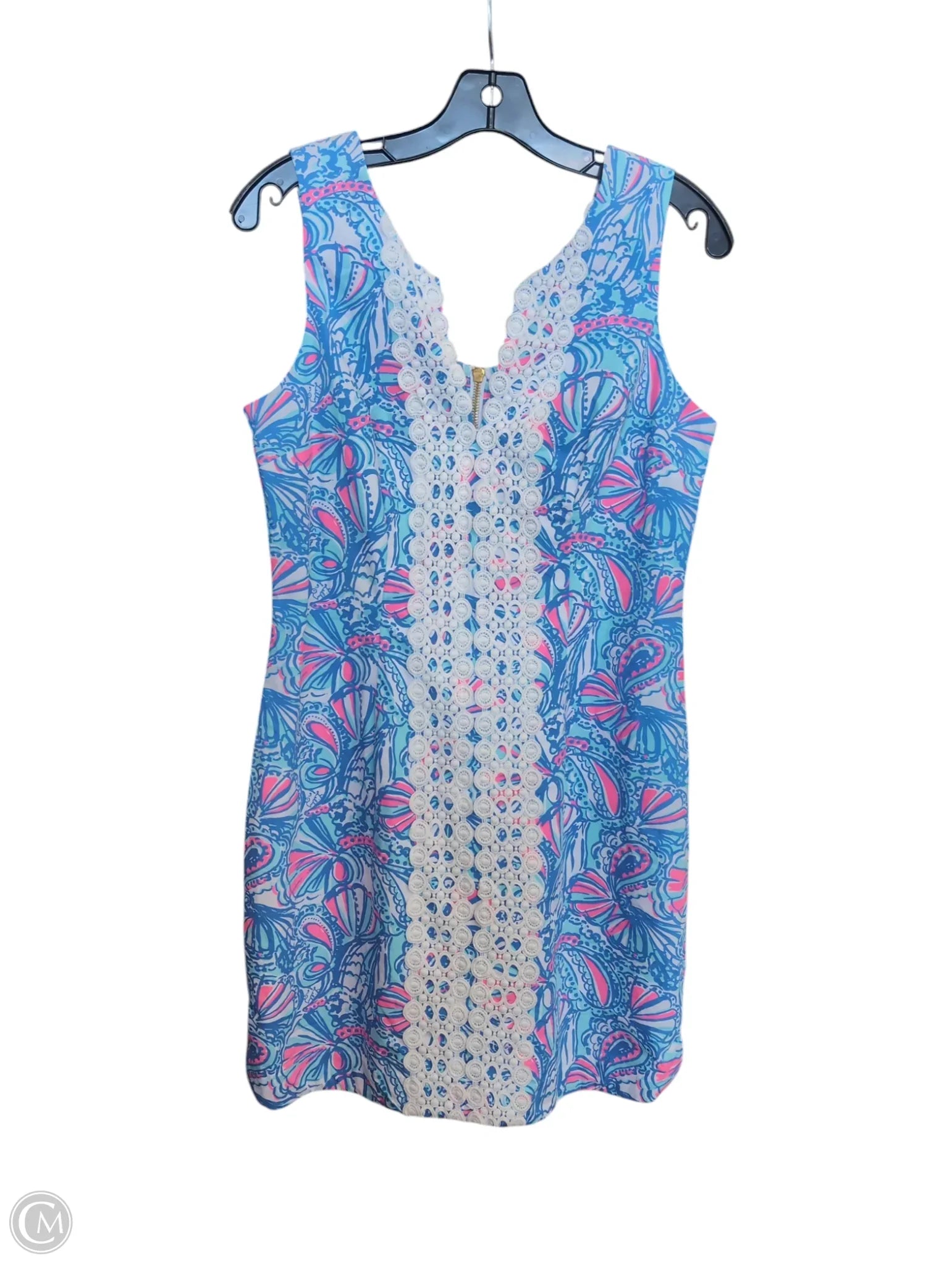 Dress Party Midi By Target-designer In Pink/blue, Size: 10 Tunics Ceremony elegant