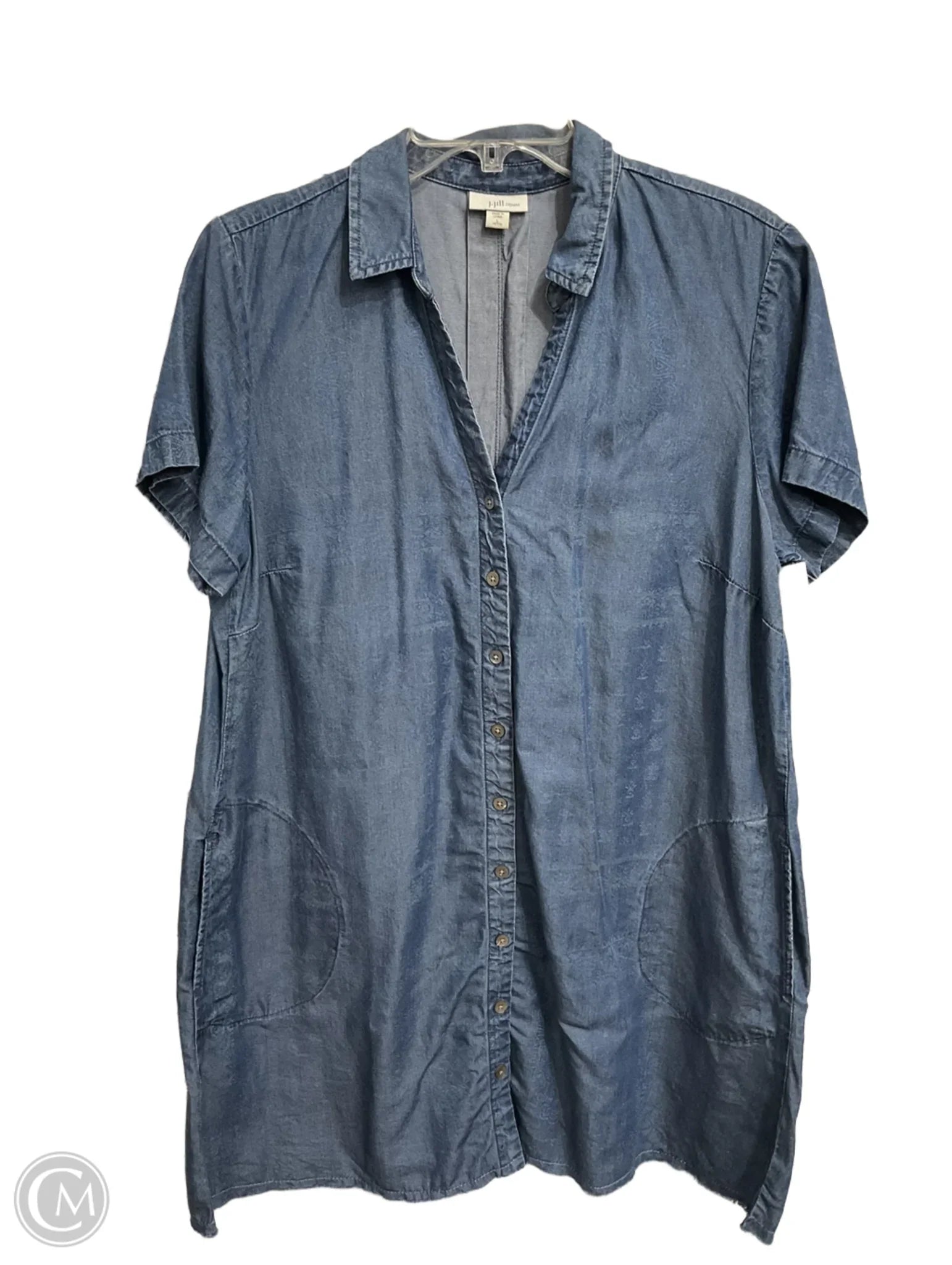 Dress Casual Midi By J. Jill In Blue Denim, Size: Lp Tunics Practical durable