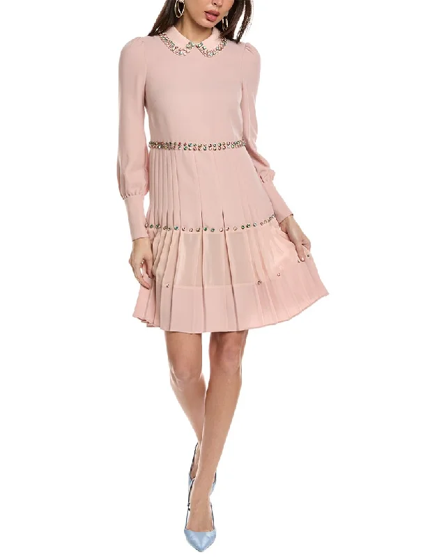 RED Valentino Silk-Trim Mini Dress Tunics Running lightweight