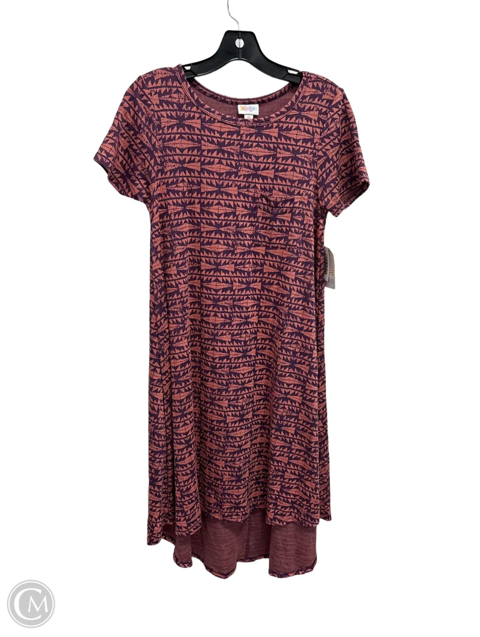 Dress Casual Midi By Lularoe In Pink & Purple, Size: Xs Tunics Yoga stretchy