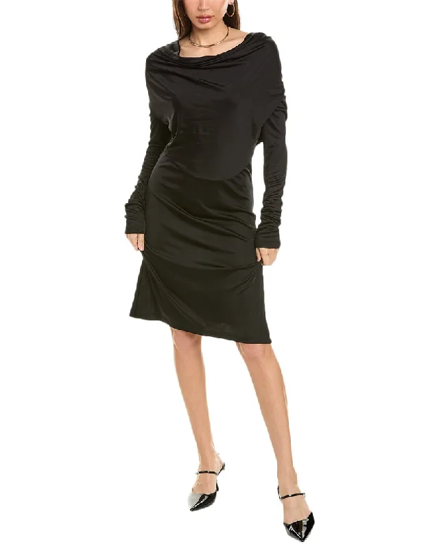 Helmut Lang Cowl Mini Dress Tunics Velvet soft
