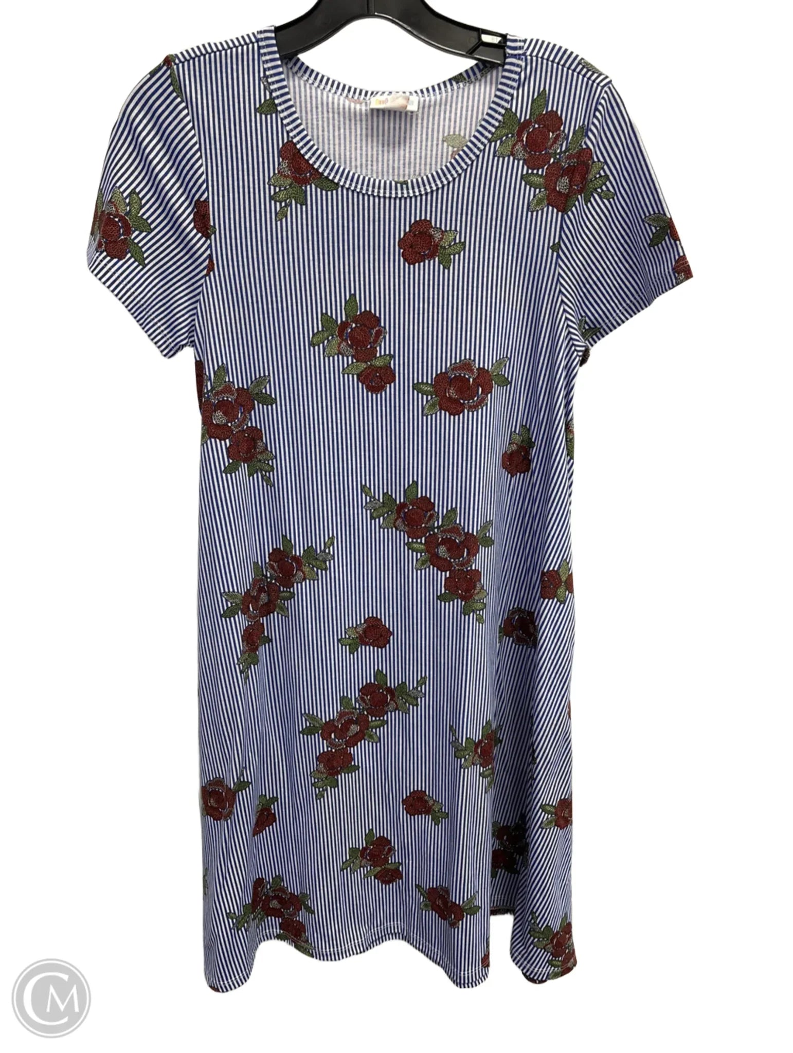 Dress Casual Midi By Lularoe In Blue & Red & White, Size: Xs Tunics Modern contemporary