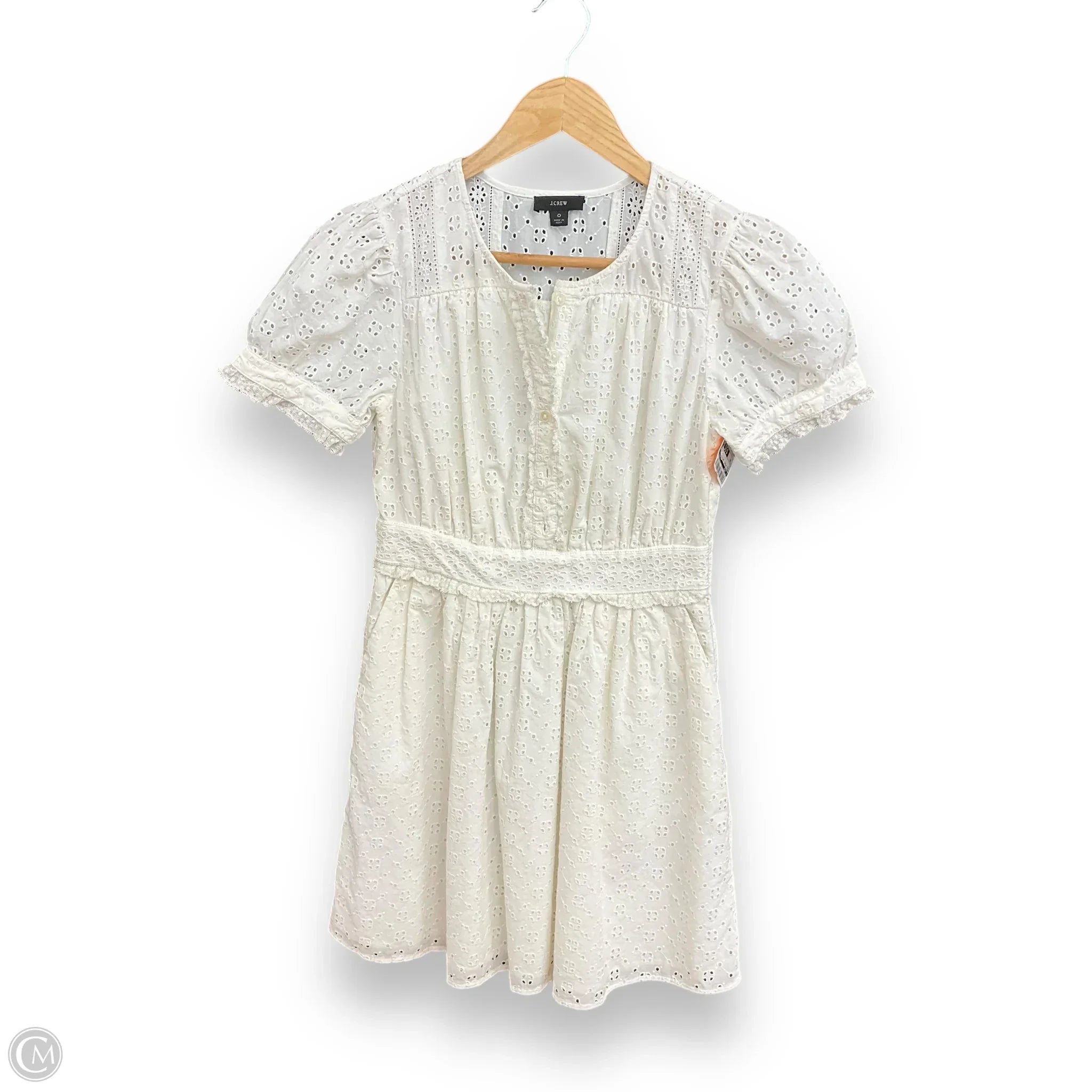 Dress Casual Short By J. Crew In White, Size: Xs Cowl Neckline Elegant