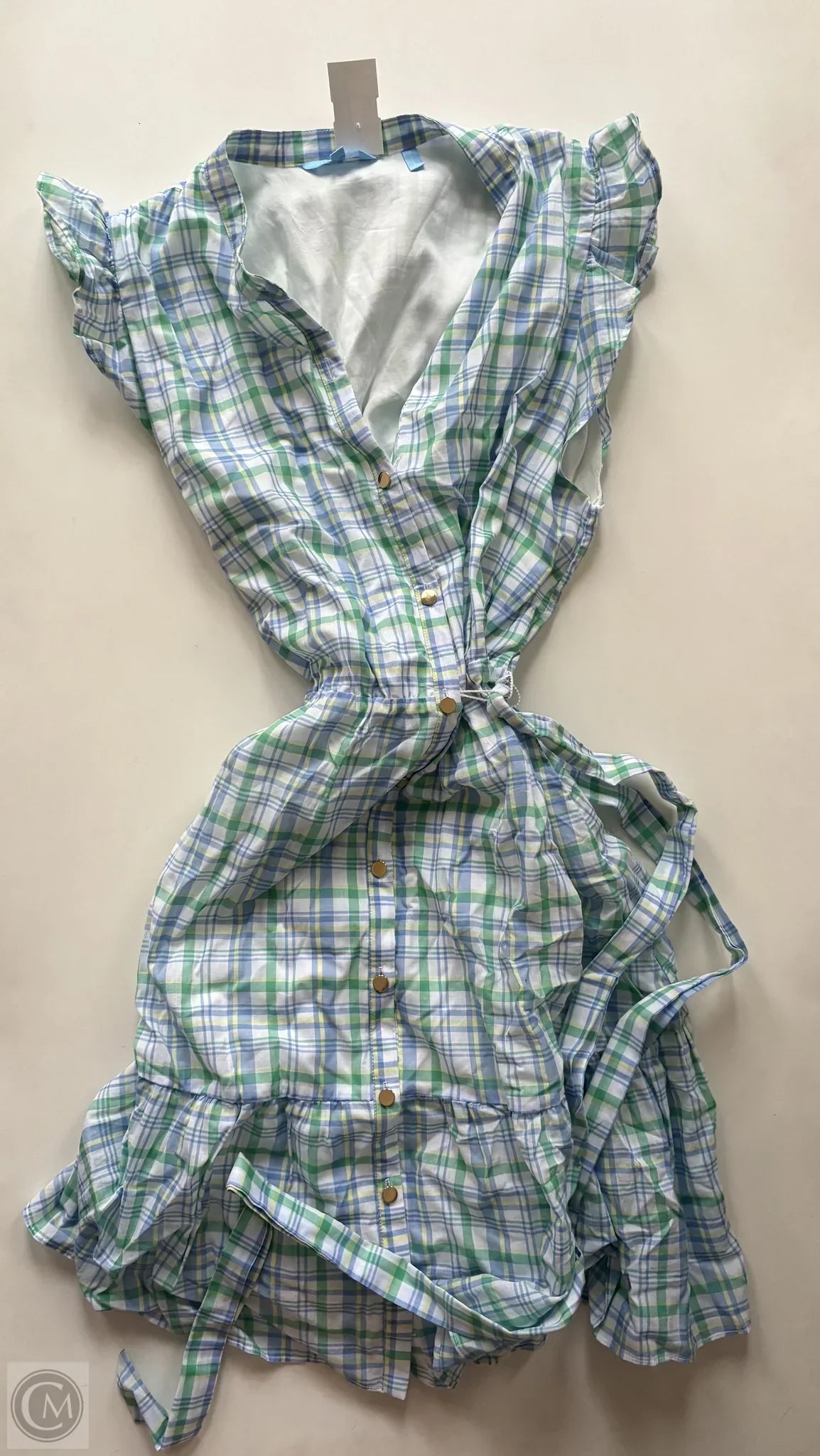 Dress Casual Midi By Draper James In Plaid Pattern, Size: L Tunics Evening elegant