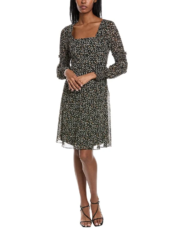 Mikael Aghal Square Neck Mini Dress Tunics Sophisticated sleek