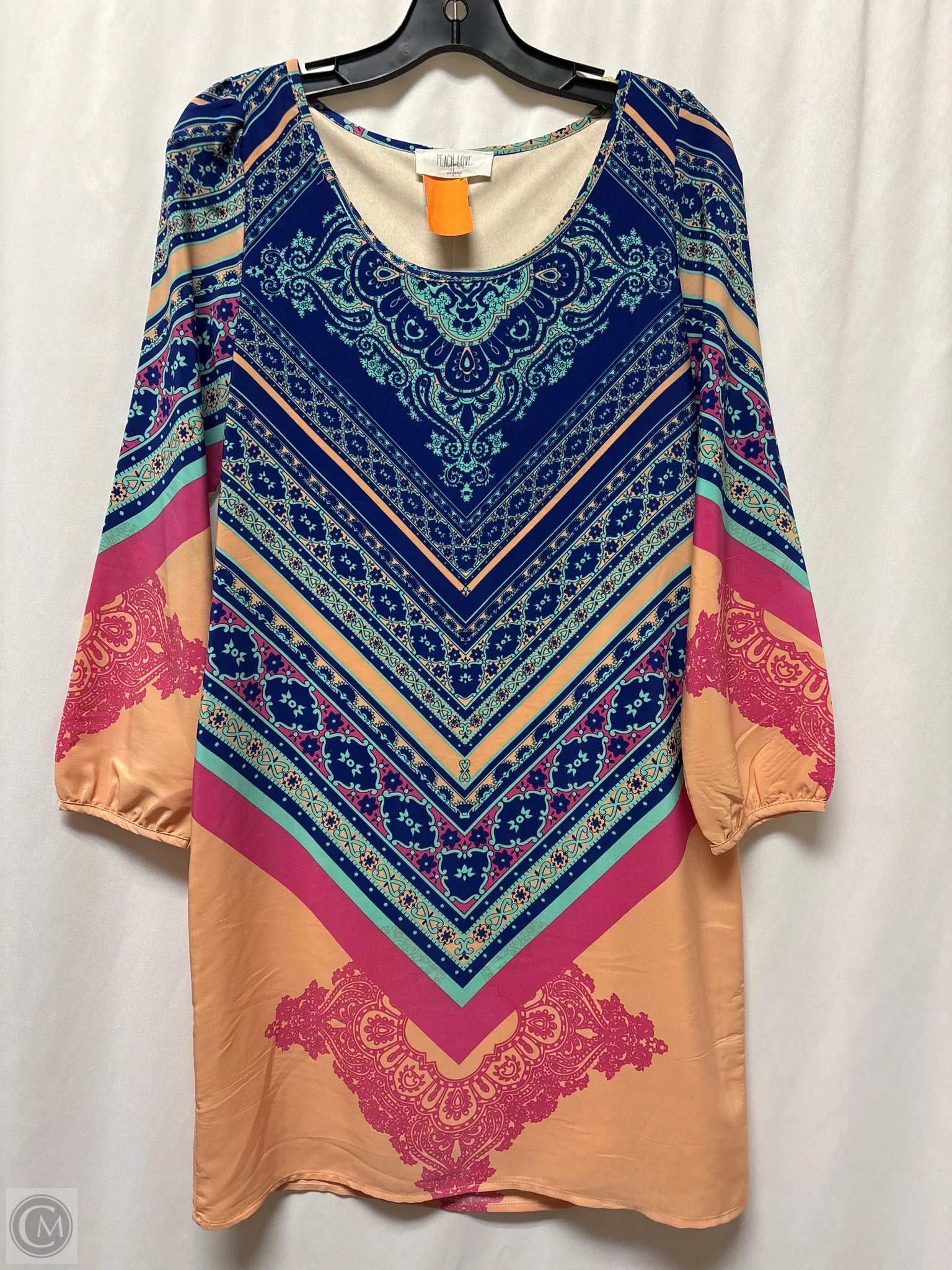 Dress Casual Midi By Peach Love Cream California In Blue, Size: S empire Waist empire