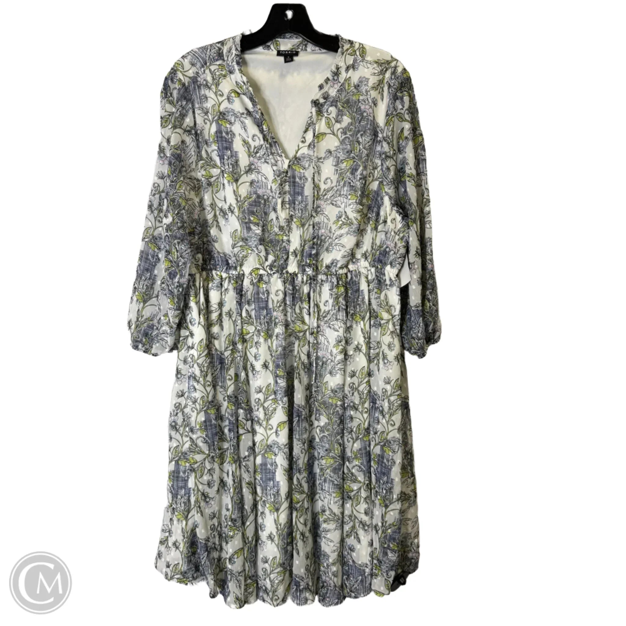 Dress Casual Short By Torrid In Floral Print, Size: L Tunics Floral girly