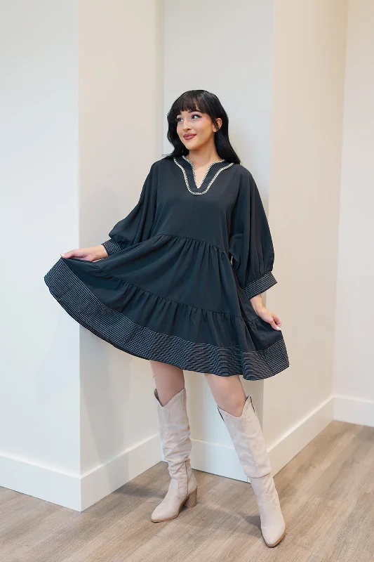Little Miss Mini Dress Casual Mini Dress with Pockets