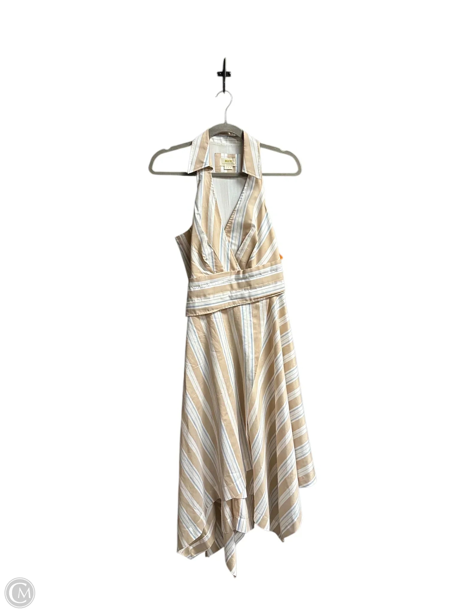 Dress Casual Midi By Maeve In Striped Pattern, Size: S Elegant Long Evening