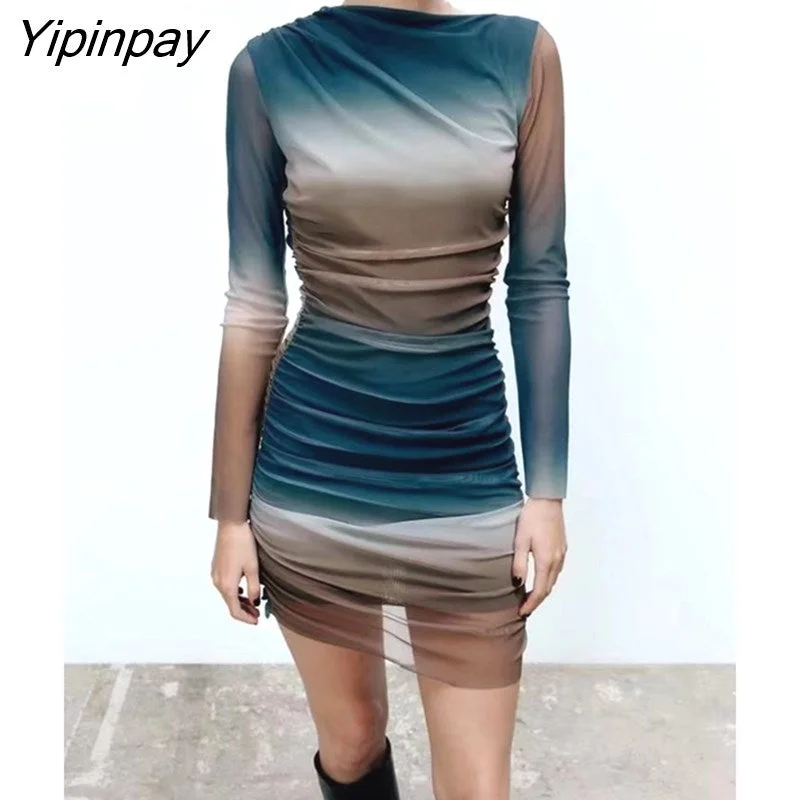 Yipinpay 2023 New Fashion Tulle Dresses Spring Summer O-neck Slim Party Sexy Vestidos Long Sleeve Back Zipper Mini Dresses Trendy Tie-Dye Mini Dress Yipinpay 2023 New Fashion Tulle Dresses Spring Summer O-neck Slim Party Sexy Vestidos Long Sleeve Back Zipper Mini Dresses Trendy Tie-Dye Mini Dress