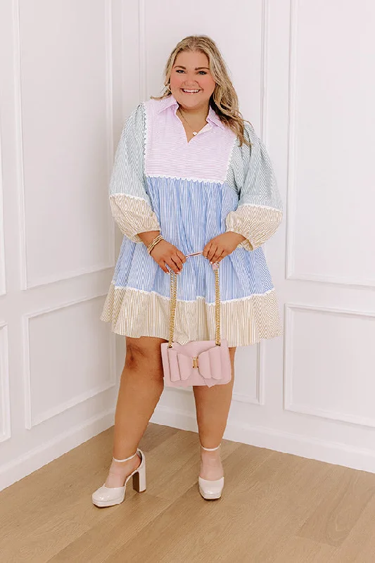 Full Of Joy Color Block Mini Dress Curves Cozy Ribbed Mini Dress