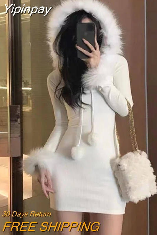 Yipinpay Bodycon Y2k Mini Dress Party 2023 Winter Pure Color One Piece Dress Korean Fashion Slim French Elegant Casual Dress Design Chic Bohemian Mini Dress Yipinpay Bodycon Y2k Mini Dress Party 2023 Winter Pure Color One Piece Dress Korean Fashion Slim French Elegant Casual Dress Design Chic Bohemian Mini Dress