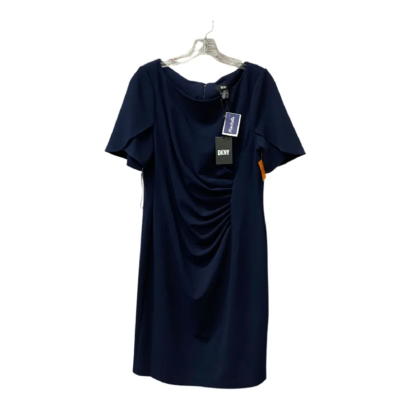 Dress Casual Midi By Dkny In Blue, Size:L Tunics Prom sequined