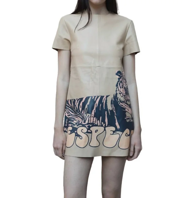 Leather Dress In Tiger Respect Tunics Cozy soft