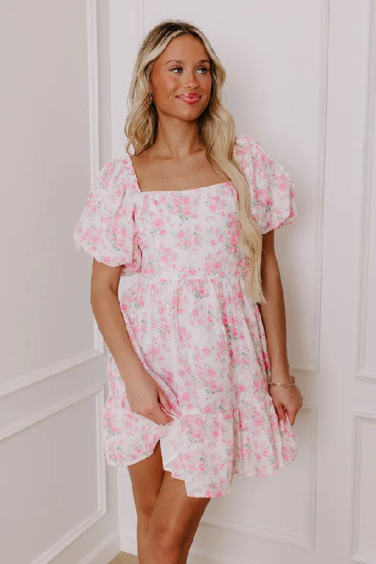 Classic Love Story Floral Mini Dress Elegant Lace Mini Dress