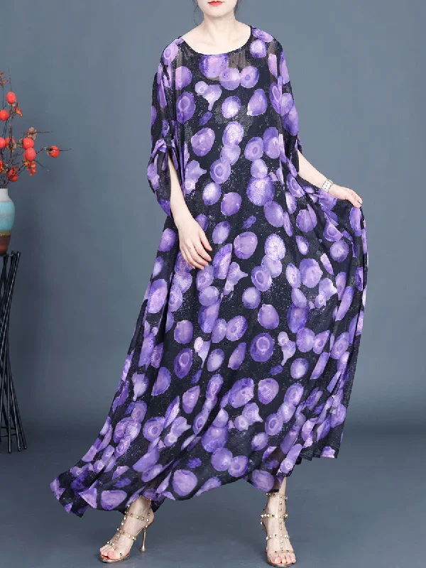 Women Summer Jacquard Loose Maxi Dress KL1004 Tunics Chinos classic