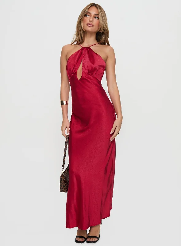 Saja Cut Out Maxi Dress Red Tunics Business professional