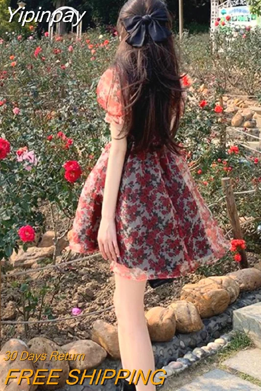 Yipinpay Summer Sweet Kawaii Y2k Mini Dress Woman Vintage Floral Short Sleeve Dress Elegant Party One Piece Dress Korean Style Chic Cozy Knit Mini Dress Yipinpay Summer Sweet Kawaii Y2k Mini Dress Woman Vintage Floral Short Sleeve Dress Elegant Party One Piece Dress Korean Style Chic Cozy Knit Mini Dress