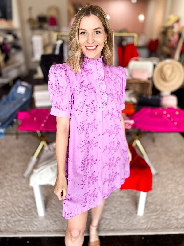 Kelsey Mini Dress - Bright Lilac Cozy A-Line Mini Dress
