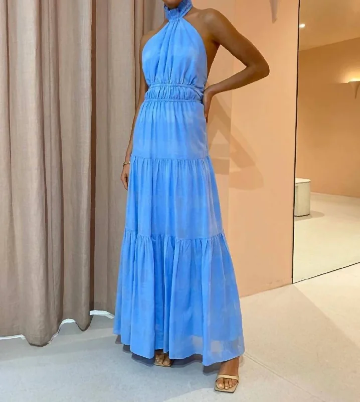 Hunter Dress In Marina Blue Tunics Chic fashionable