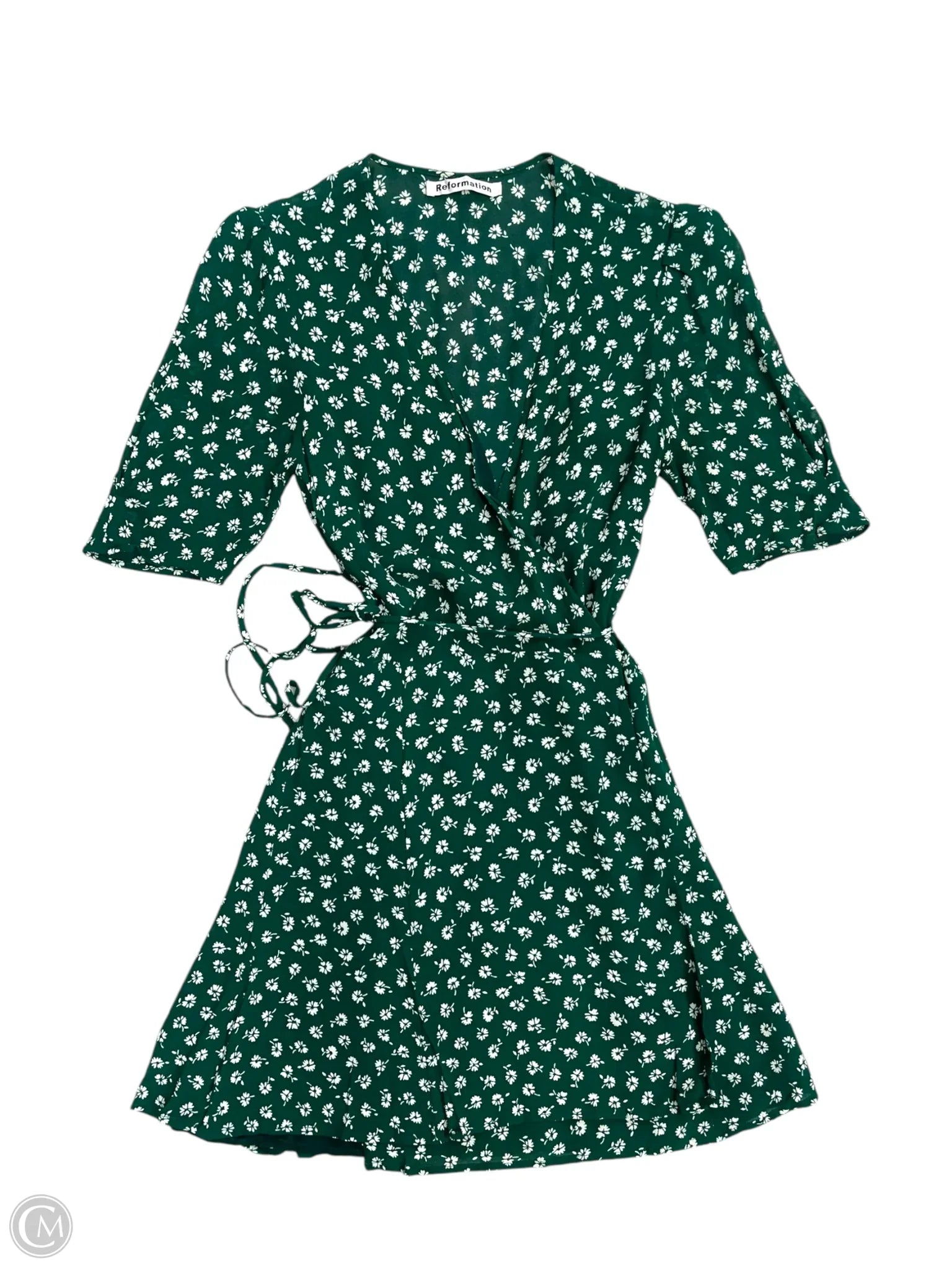Dress Casual Short By Reformation In Green, Size: S Floral Print girly