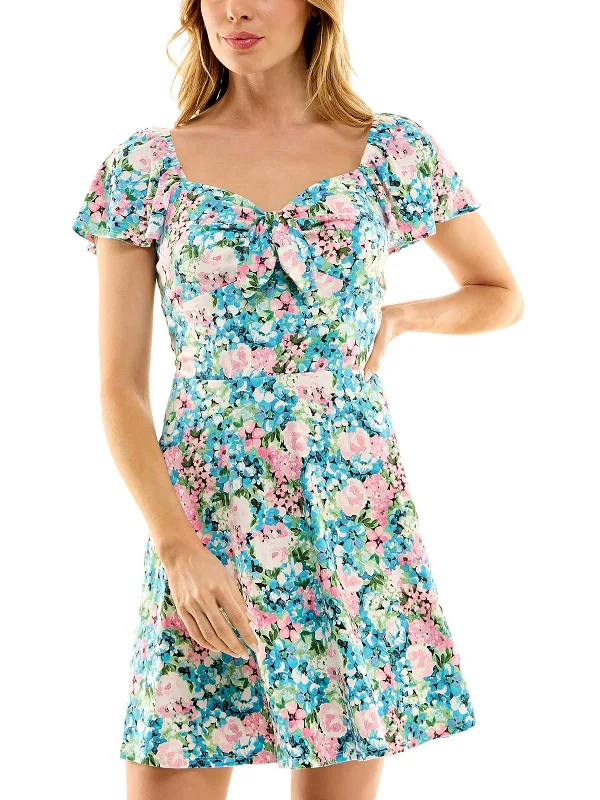 Juniors Womens Summer Mini Fit & Flare Dress Tunics Velvet soft
