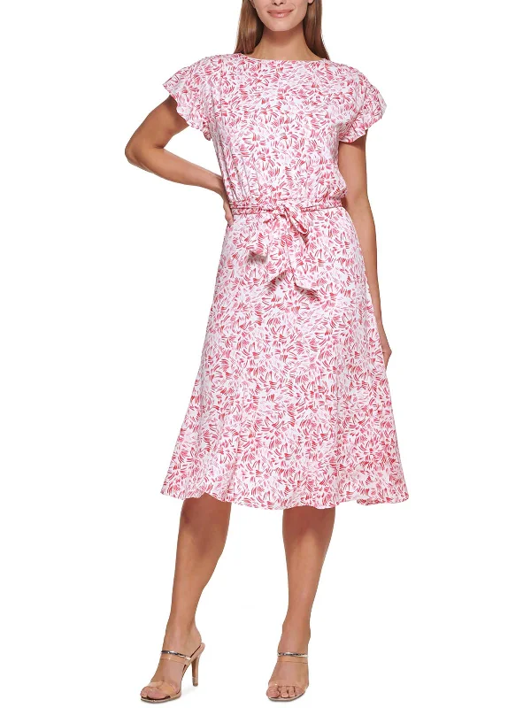 Womens Cocktail Midi Fit & Flare Dress Tunics Canvas sturdy